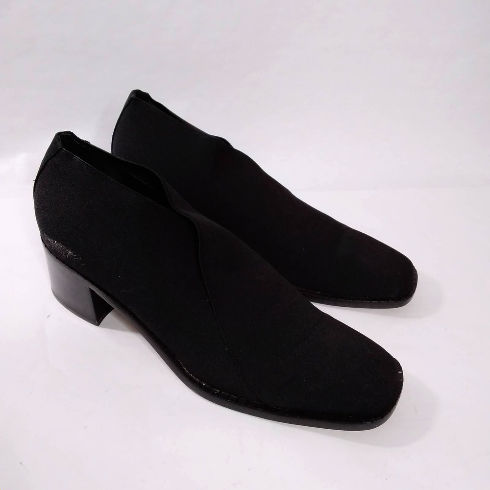 Larry Stuart Collection Black Block Heel Shoes 9m